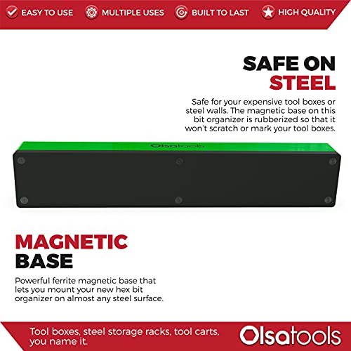 Hex Bit Organizer with Magnetic Base | Magnetic Hex Bit Organizer for Green - Image 5