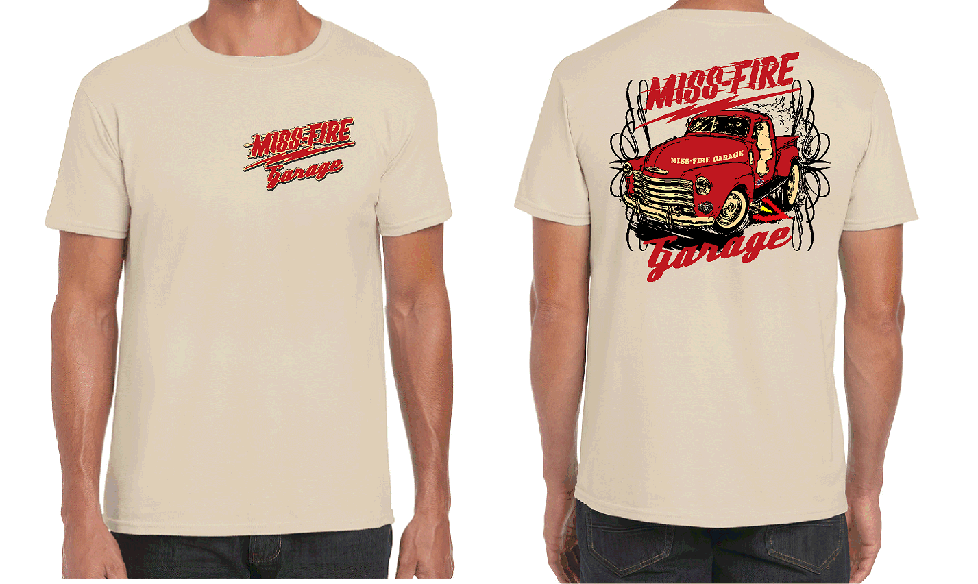MISS FIRE GARAGE HOT ROD T-SHIRT T SHIRT CLOTHING 100% COTTON RAT ROD HOT ROD - Image 4