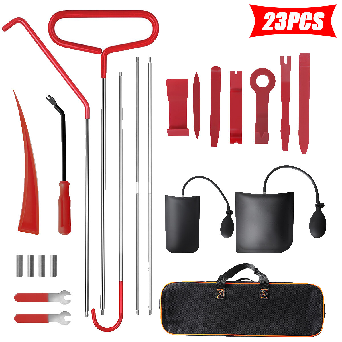 23Pcs Car Repair Tool Kits Portable Automotive Tool Stainless Steel Set US STOCK