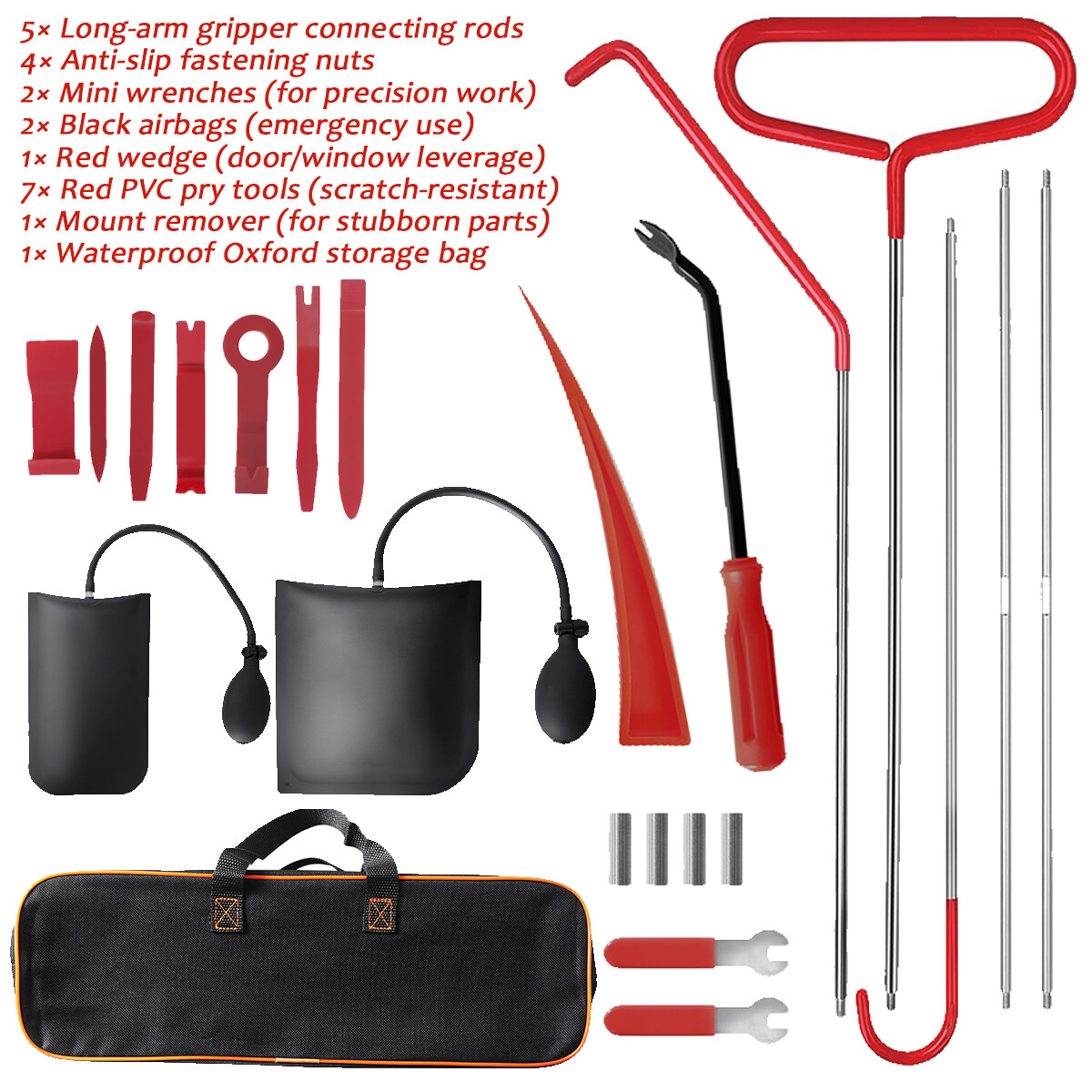 Car Repair Tool Kit Portable Automotive Tool Set with Carrying Bag Wheel Puller