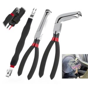 3Pc Electrical Disconnect Pliers For Car Connector Separator Automotive Tool Kit