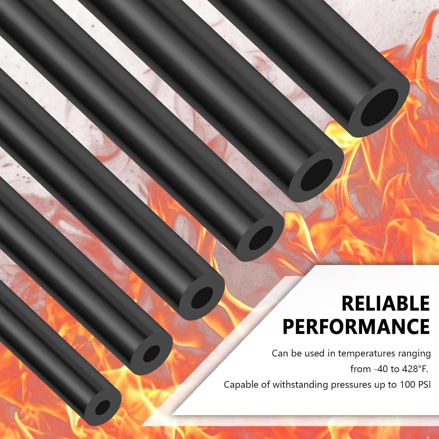 Vacuum Line Kit, 6Pcs 5Ft Vacuum Hose Automotive with 64Pcs Vacuum Line Connecto - Image 5