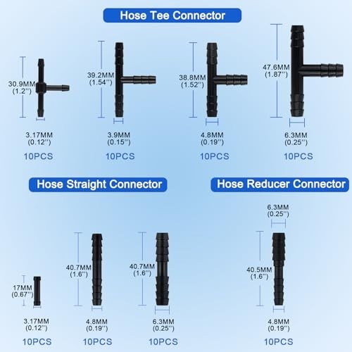 84 PCS Automotive Vacuum Hose Kit - 6.6FT Silicone Tubing & 80 Connectors, 1/4" - Image 3