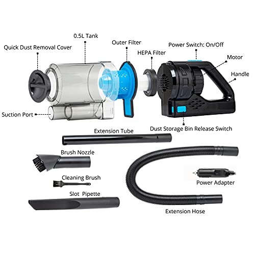 53730A Car Vacuum | Wet & Dry Portable Cleaner | DC 12V Corded Auto - Image 3