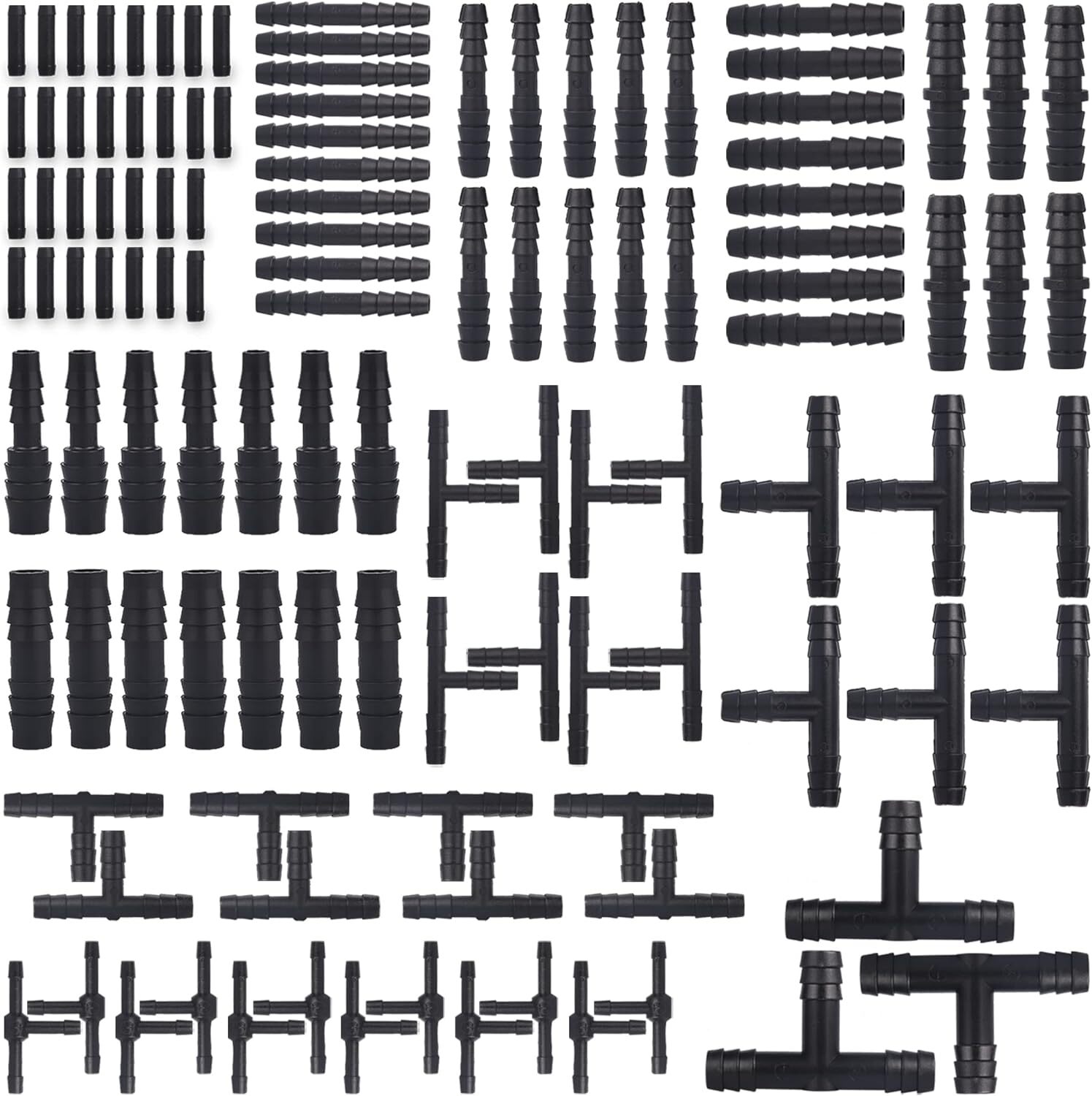 Vacuum Connector Automotive Vacuum Tubing Tee Connector Assortment Kit Black