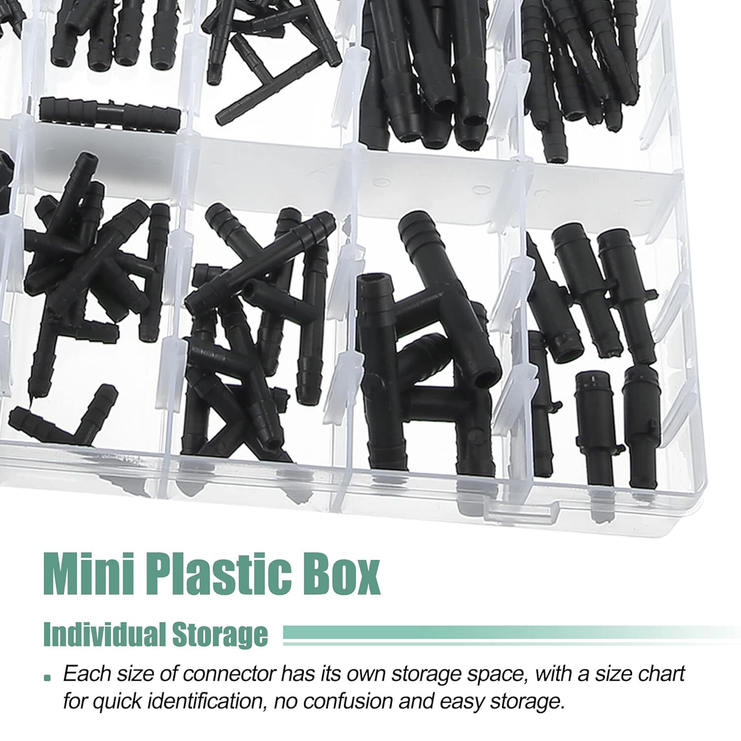 Vacuum Connector Automotive Vacuum Tubing Tee Connector Assortment Kit Black - Image 3