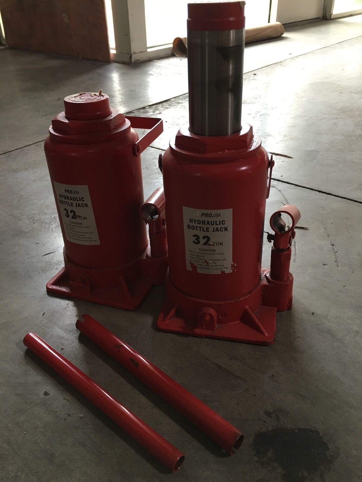 32 Ton Hydraulic Floor Bottle Jack Low Profile Automotive Shop Lift - Image 4