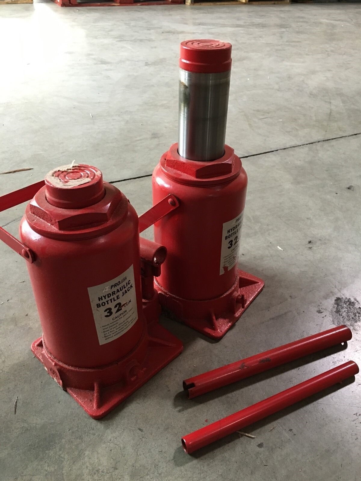 32 Ton Hydraulic Floor Bottle Jack Low Profile Automotive Shop Lift - Image 5