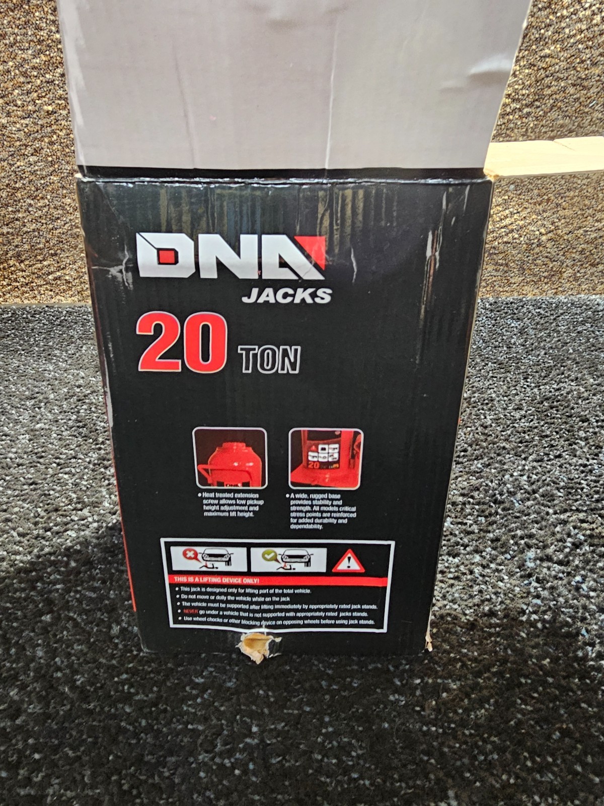 DNA TOOLS-00362 Red 20 Tons Steel Automotive Hydraulic Welded Bottle Jack - Image 5