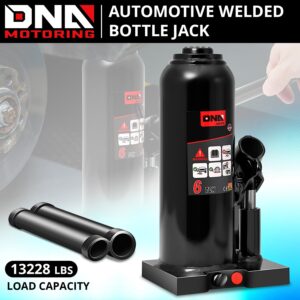 17'' 6 Tons Car Auto Repair Manual Automotive Hydraulic Welded Bottle Jack Black