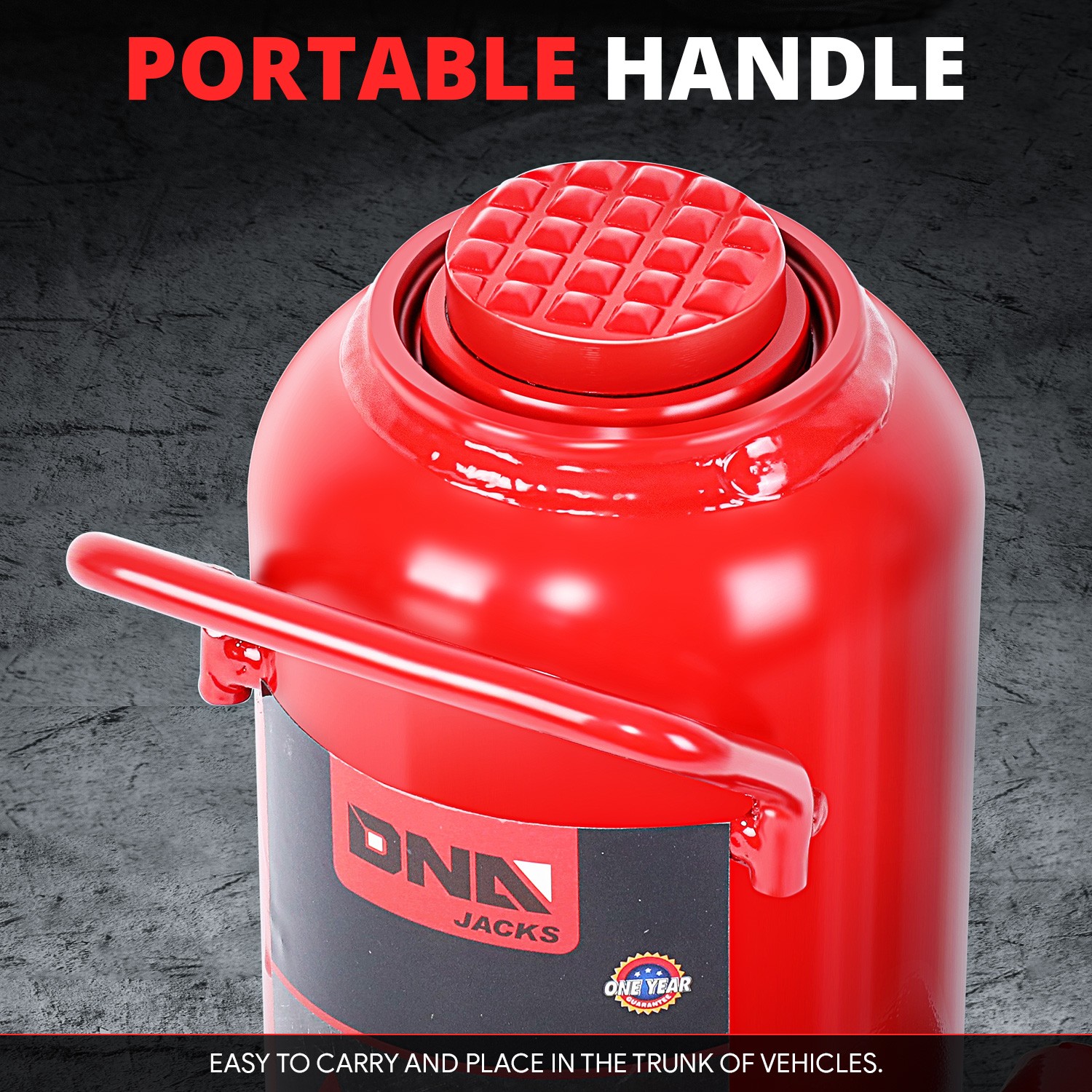 20 Tons Car Repair Steel Adjusted Automotive Hydraulic Welded Bottle Jack Red - Image 5