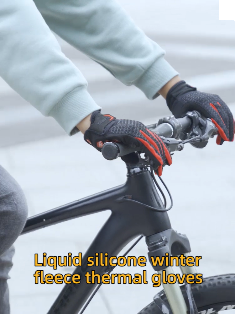 ROCKBROS Cycling Gloves Touch Screen Bike Gloves Thermal Warm Full Finger Glove - Image 2