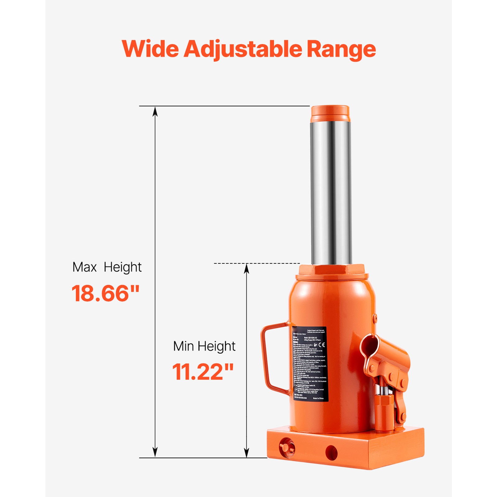 Hydraulic Bottle Jack 30 Ton Manual High Lift Automotive Car Repair Shop - Image 3