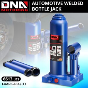 14.5" 3 Tons Car Auto Repair Manual Automotive Hydraulic Welded Bottle Jack Blue