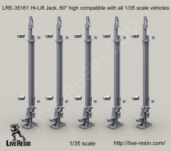 Live Resin LRE35161 1/35 Hi-Lift Jack, 60" for All Vehicles