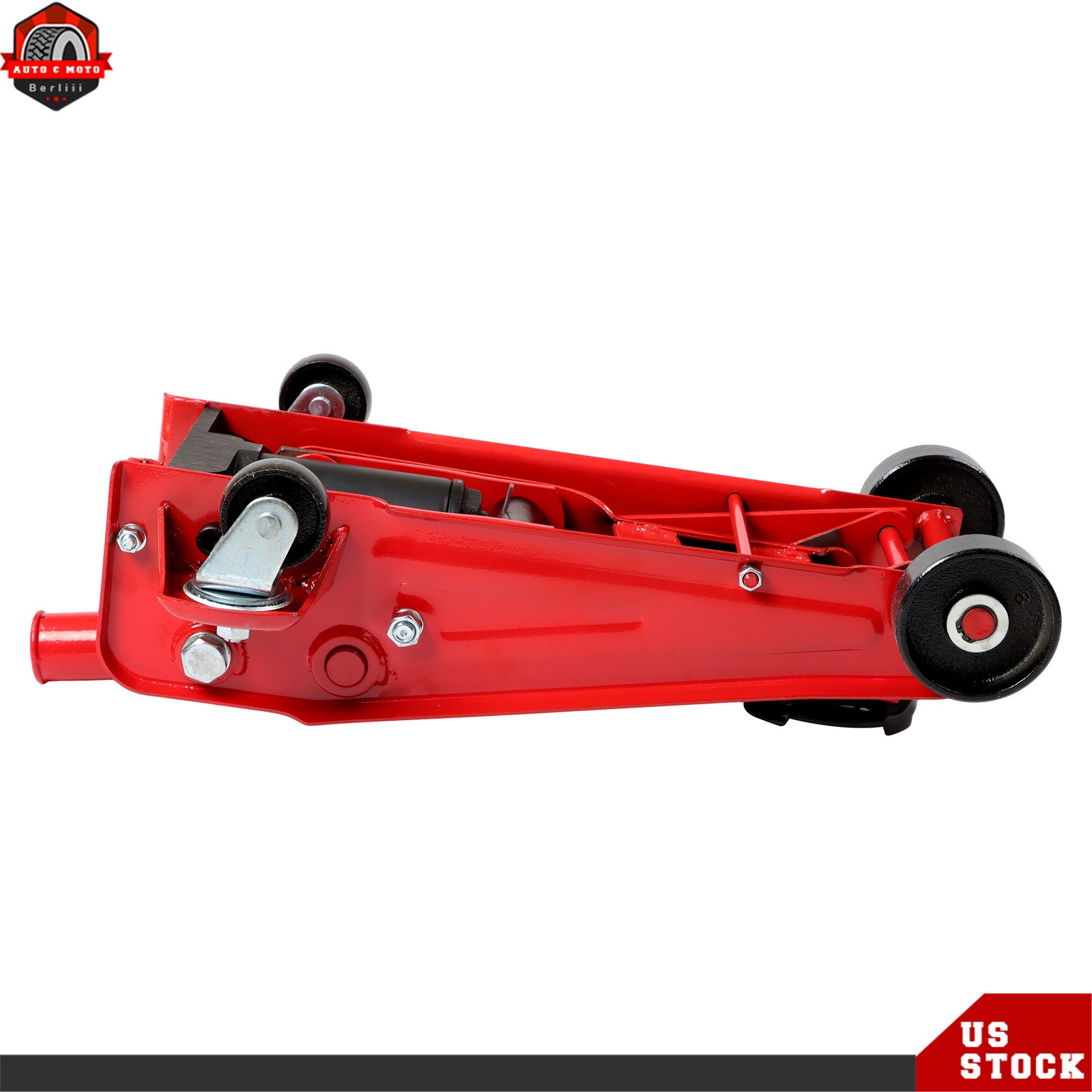 3 Ton Automotive Hydraulic Floor Jacks Red With Single Quick Piston Pump - Image 4