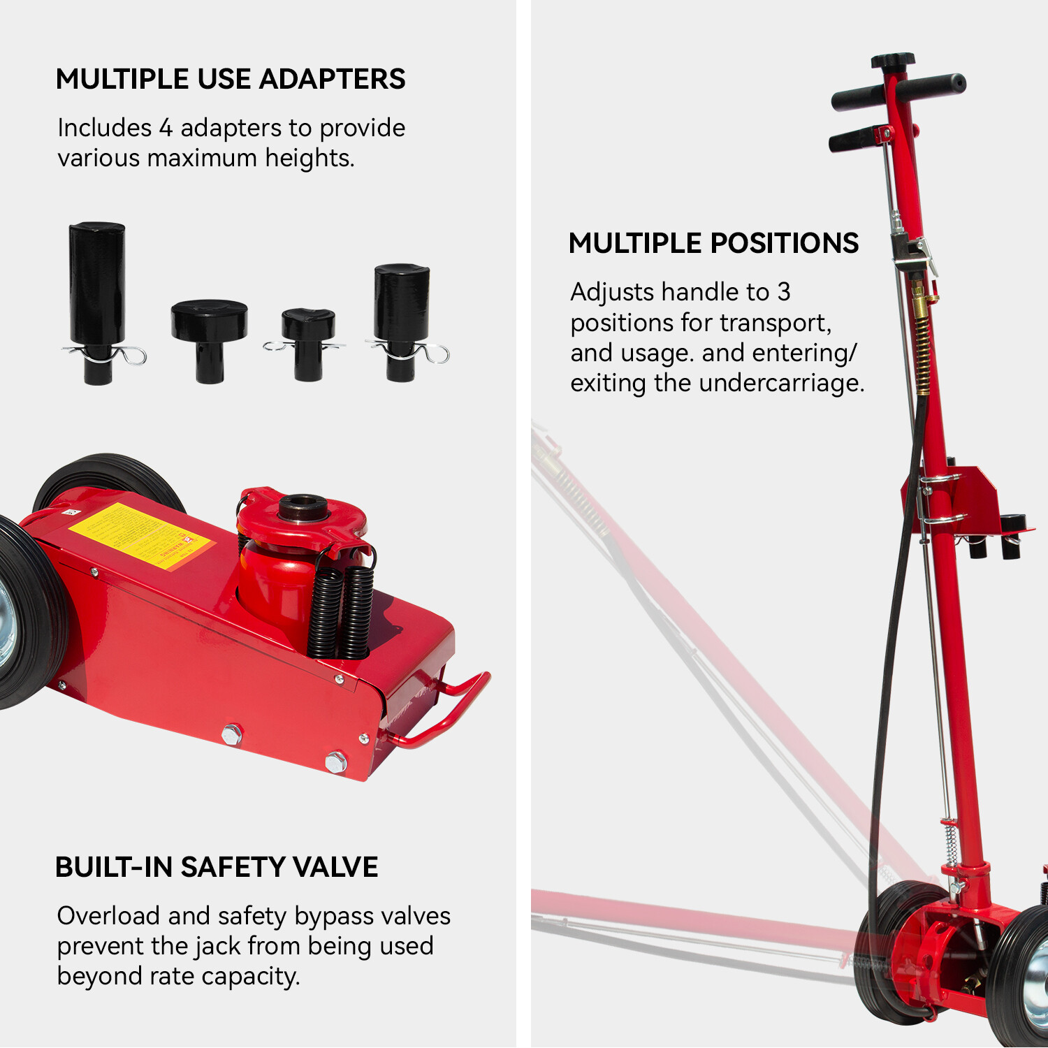 22 Ton Air Hydraulic Floor Jack Truck Lift Jacks Service Repair Lifting Tool US - Image 5