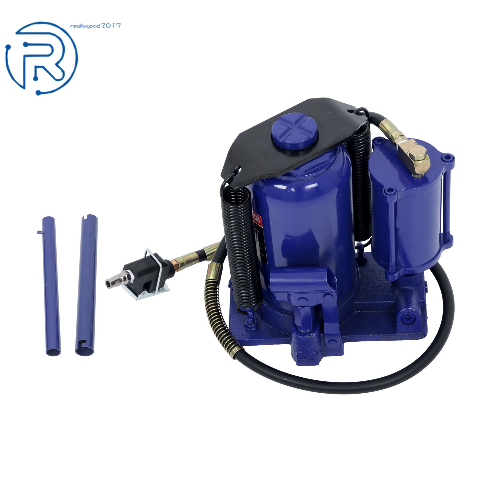 Pneumatic Air Hydraulic Bottle Jack W/ Manual Lifting Automotive Repair 20 Ton