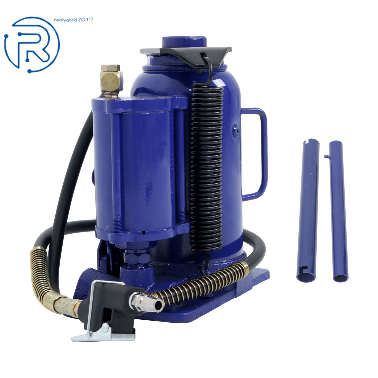 Pneumatic Air Hydraulic Bottle Jack W/ Manual Lifting Automotive Repair 20 Ton - Image 2