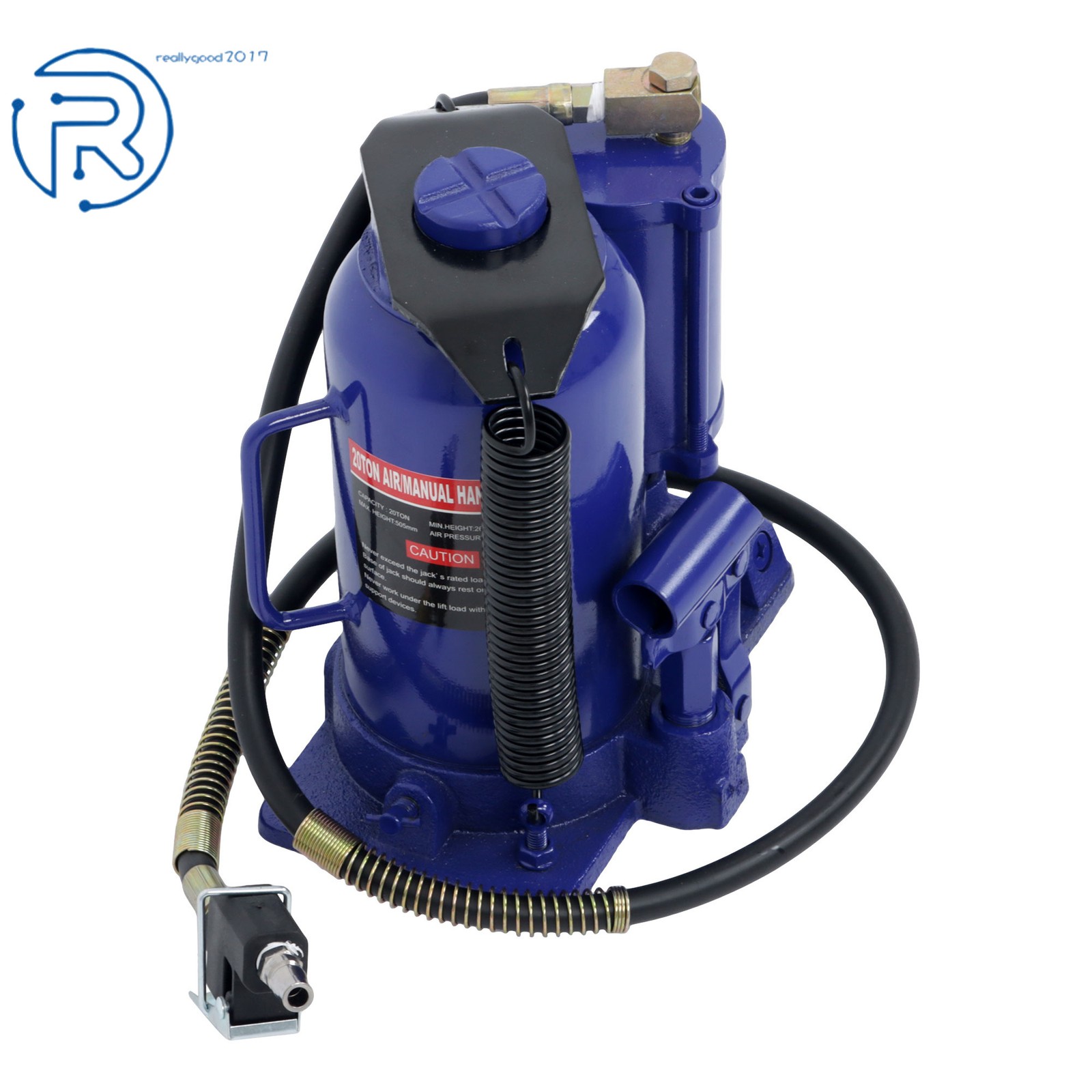 Pneumatic Air Hydraulic Bottle Jack W/ Manual Lifting Automotive Repair 20 Ton - Image 3