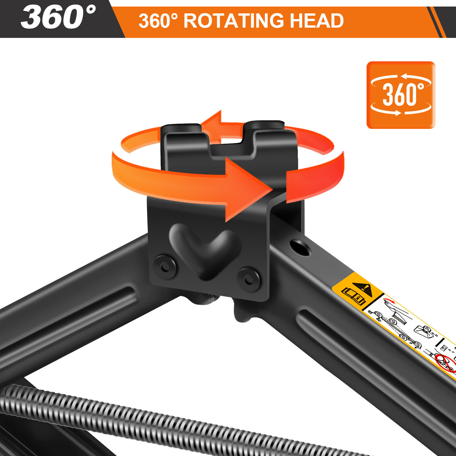 Upgraded! Car Lift Scissor Jack Hand Automotive Spare Tire Tool with Hex Wrench - Image 3