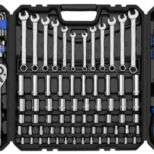 240-Piece Mechanics Tool Set with SAE/Metric Sockets & Wrenches in Toolbox