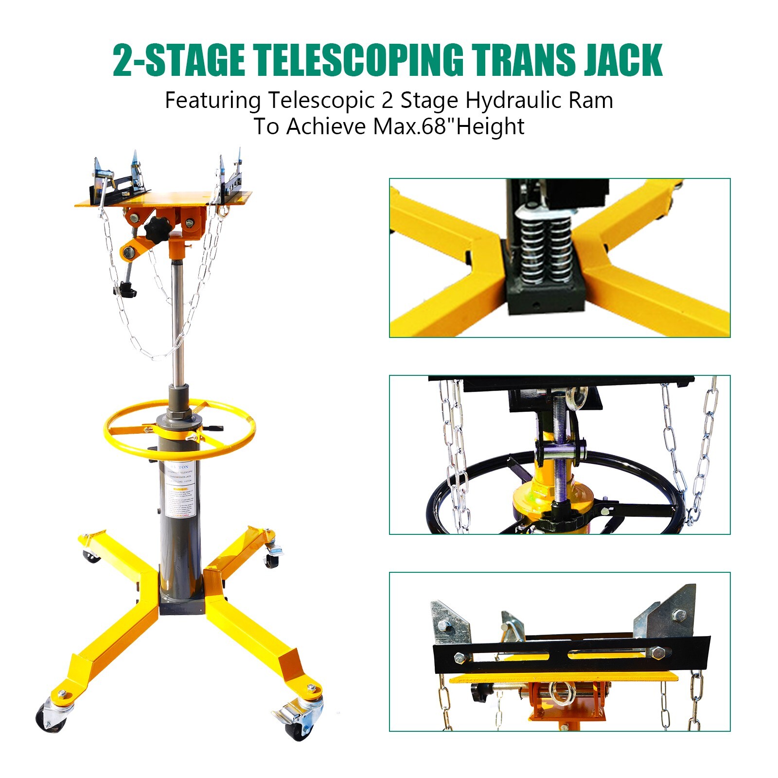 OE Style Hydraulic Transmission Jack 1600lbs - Fits Automotive Tools & Supplies - Image 3
