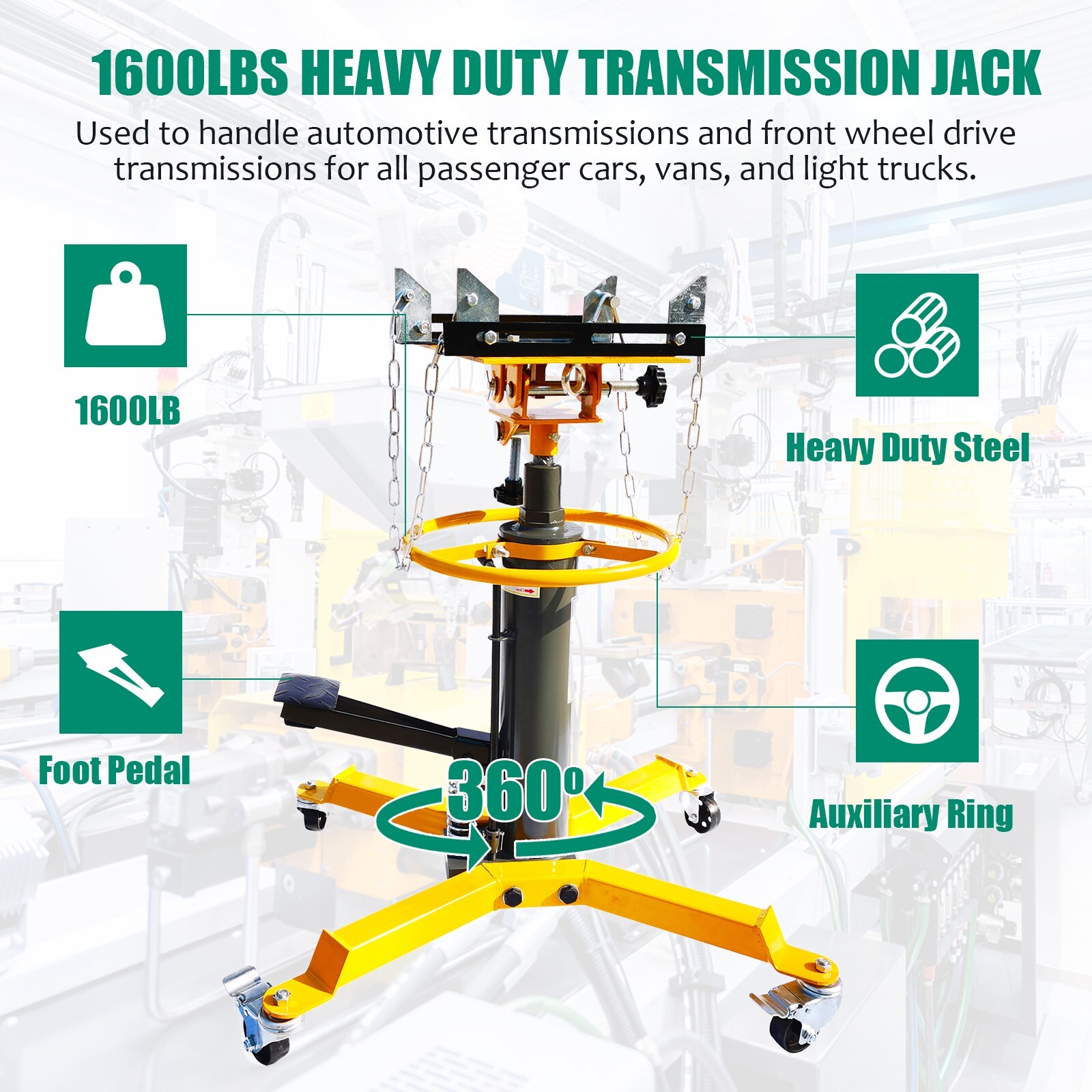 OE Style Hydraulic Transmission Jack 1600lbs - Fits Automotive Tools & Supplies - Image 5