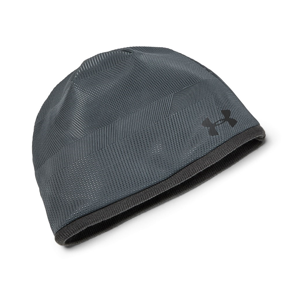 Under Armour Men UA Storm Beanie Cap Winter Golf Headwear Waterfroof Gray OSFM