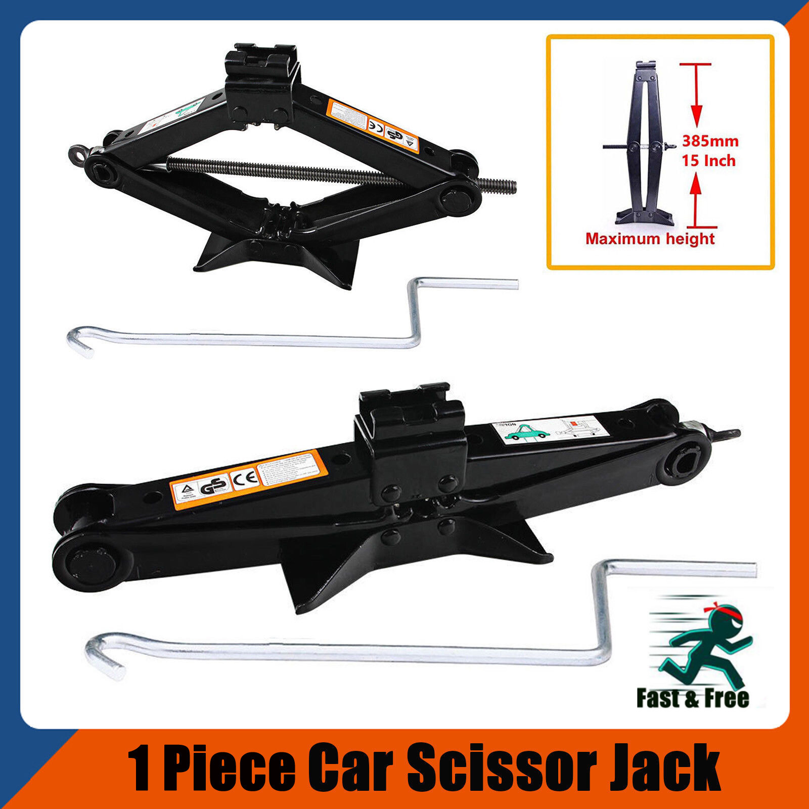 Car Lift Scissor Jack Hand Automotive Spare Tire Tool For Hyundai Toyota Nissan