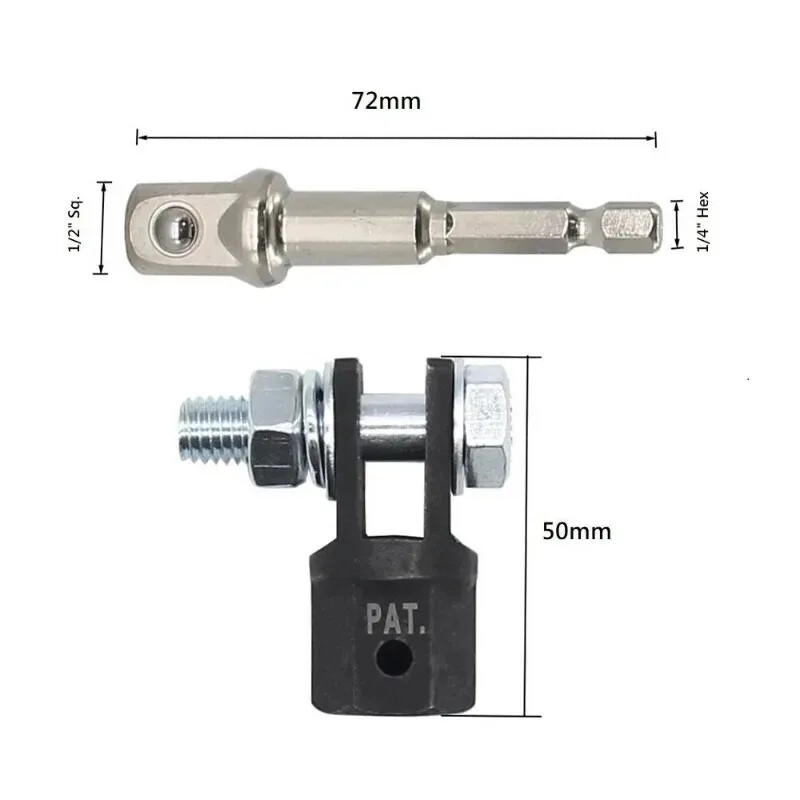 Scissor Jack Adapter Chrome Vanadium Steel Adapter Wrench Tool Automotive Jack - Image 5