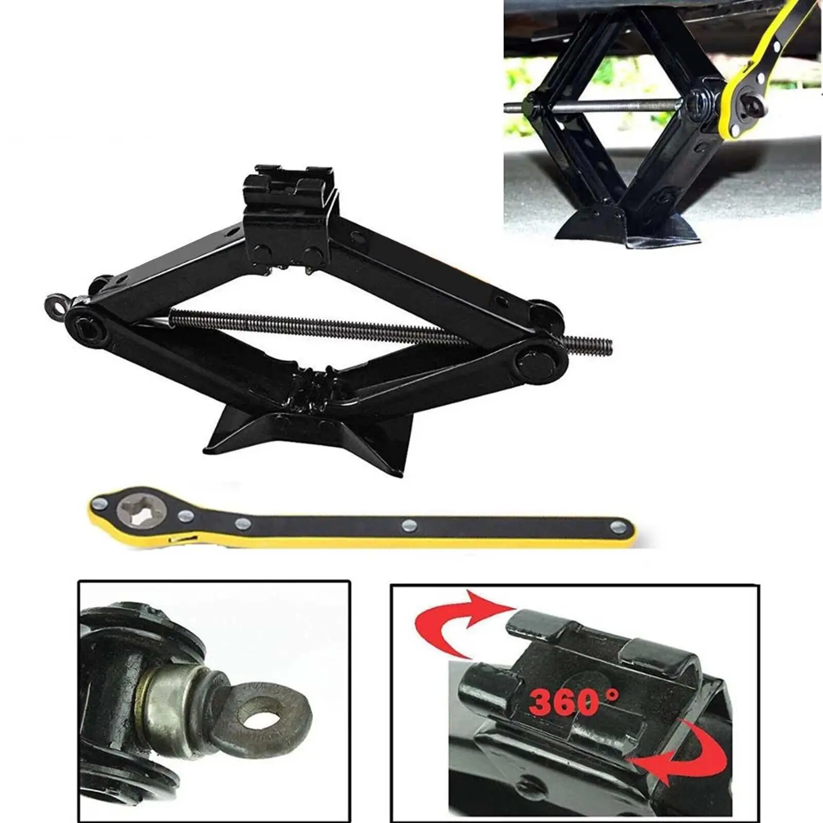 Automotive Car Scissor Jack Foldable Thickened Steel Material Horizontal Type - Image 4