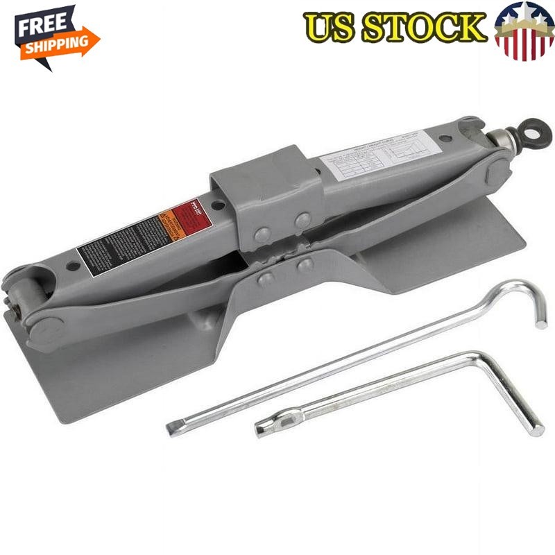 Scissor Jack 3000 Lbs Capacity Lightweight Compact Design Grey T-9456 Handle New