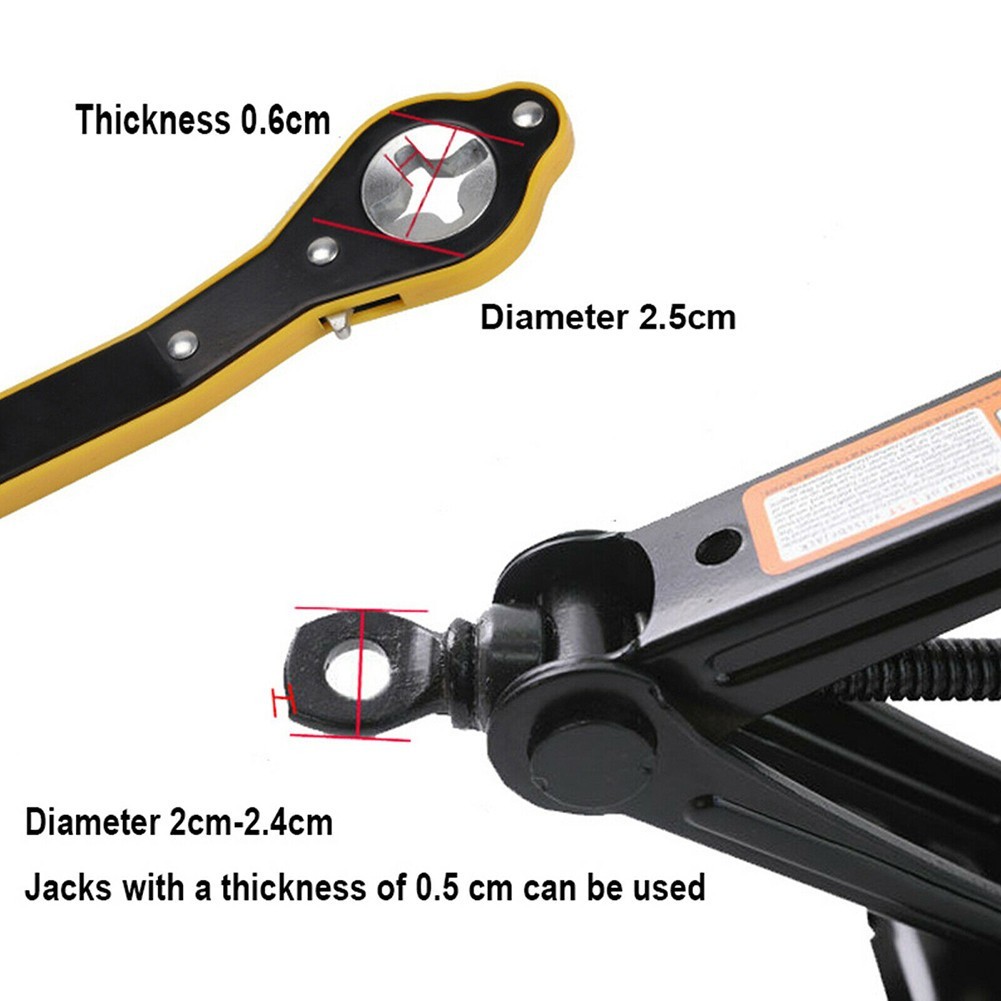 Automotive Jack Wrench Car Jack Wrench Scissor Wheel 1 X Garage Handle
