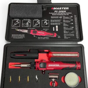 Professional Cordless Butane Soldering Iron Kit w/ Adjustable Temperature NEW