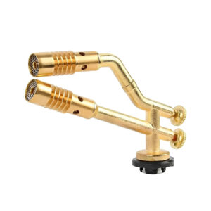 Dual-Head Gas Torch Adjustable Brass Welding Heating Flame Burner HighTemperture