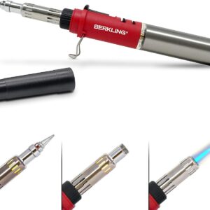 Berkling BSG-668R 3-in-1 Pro Grade Butane Soldering Iron Mini Torch Heat Blower