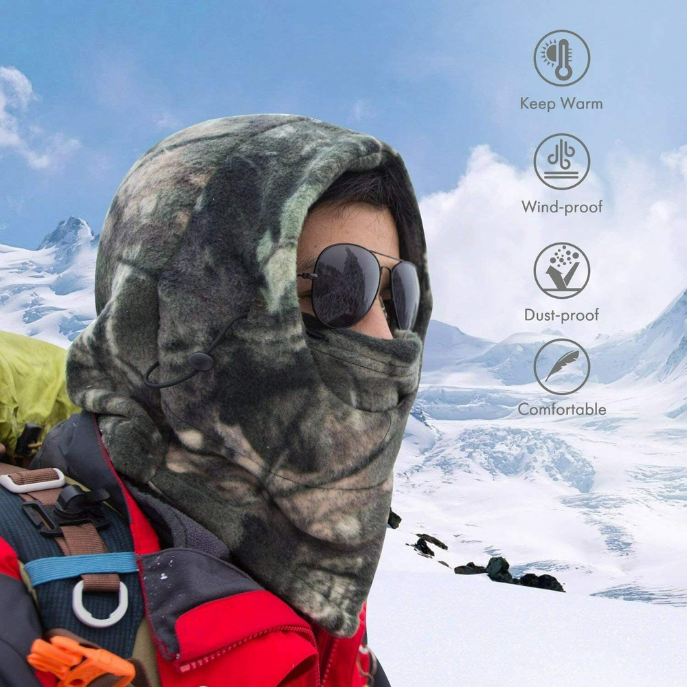 Windproof Fleece Neck Warm Balaclava Ski Full Face Mask for Cold Weather - Image 3