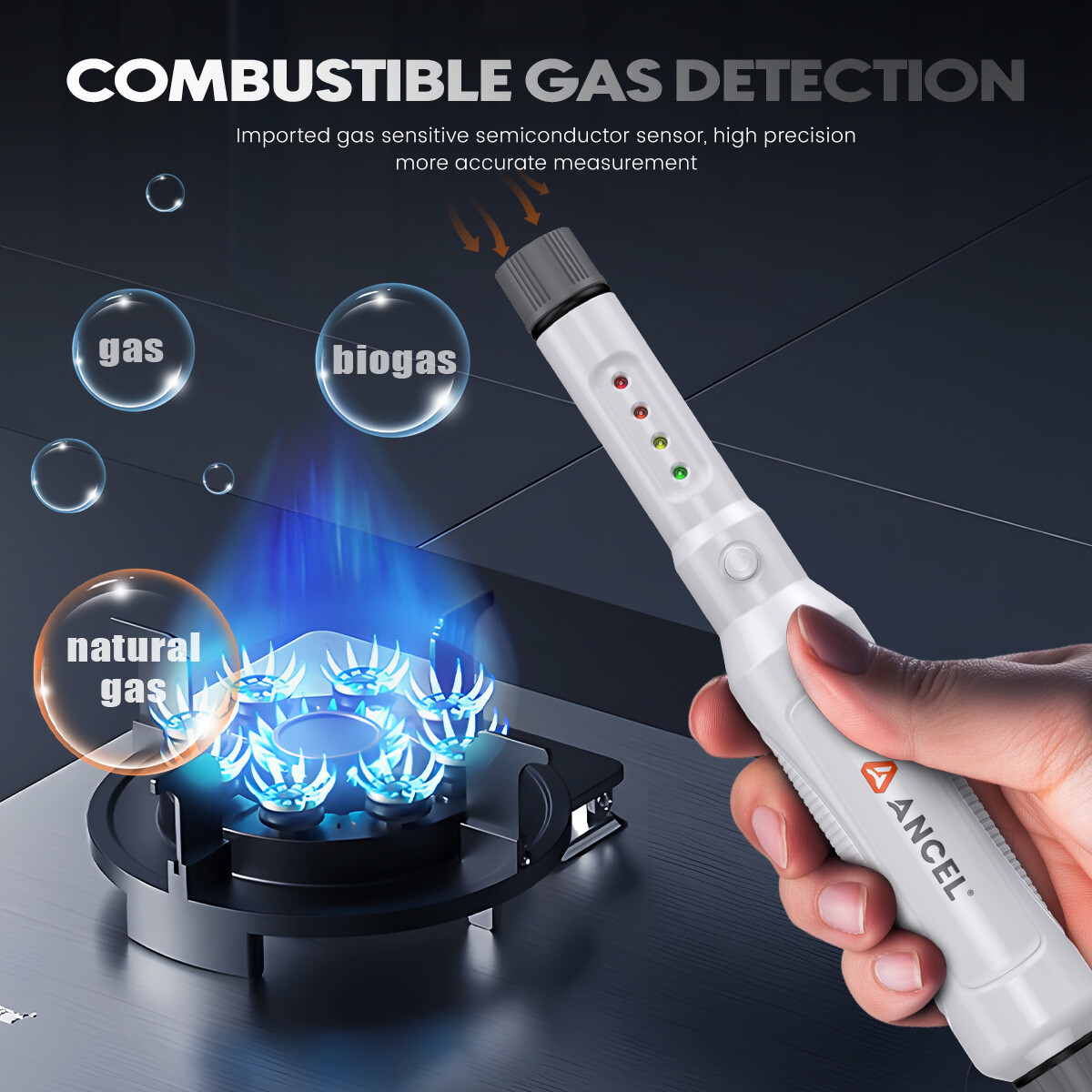 US Natural Gas Leak Detector Pen Methane Propane Combustible Gas Detector ANCEL - Image 4