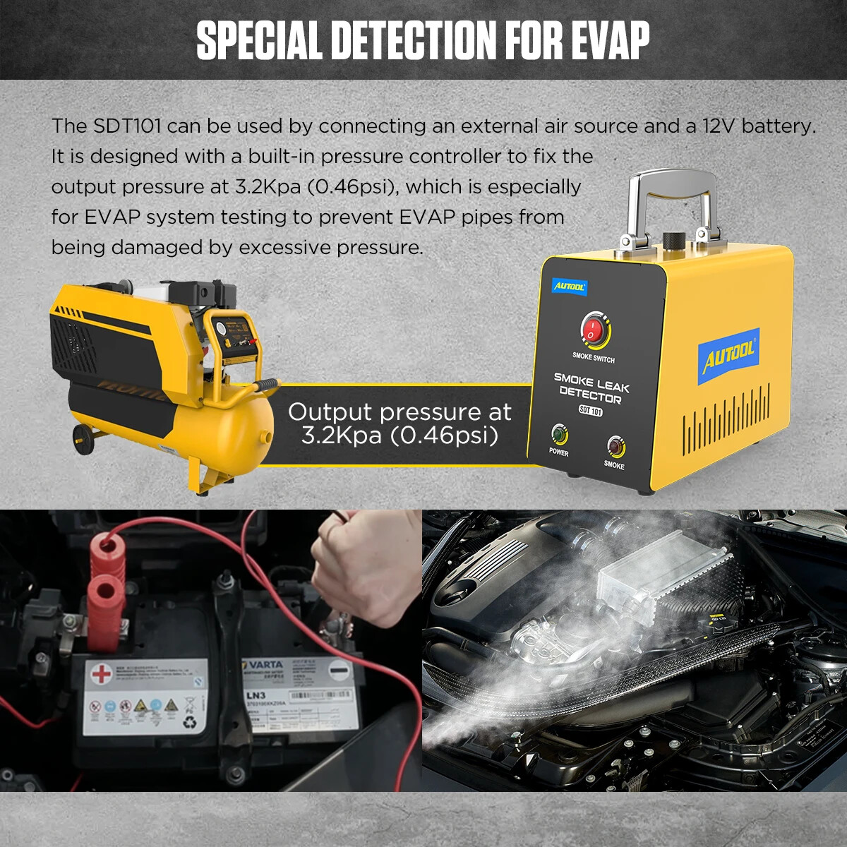12V Automotive No Pump EVAP Leakage Gas Leakage Locator Generator DiagnosticTool - Image 3