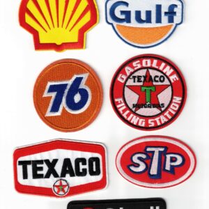 Racing Automotive Fuel Gas Station Patches DIY: Iron-On / Sew-On