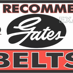 GATES BELTS AUTOMOTIVE PARTS GAS STATION OLD SIGN REMAKE ALUMINUM SIZE OPTIONS