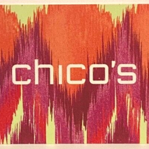 Chico's Apparel Colorful Abstract Design In Reds Purples White 2019 Gift Card