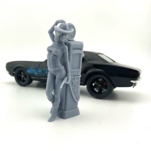 Fill her up gas pump attendent, Brandee, Diorama 3d printed