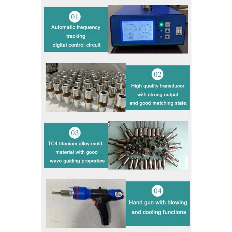 220V 35K/28K ultrasonic handheld welding machine for automotive/cleaner belt - Image 4