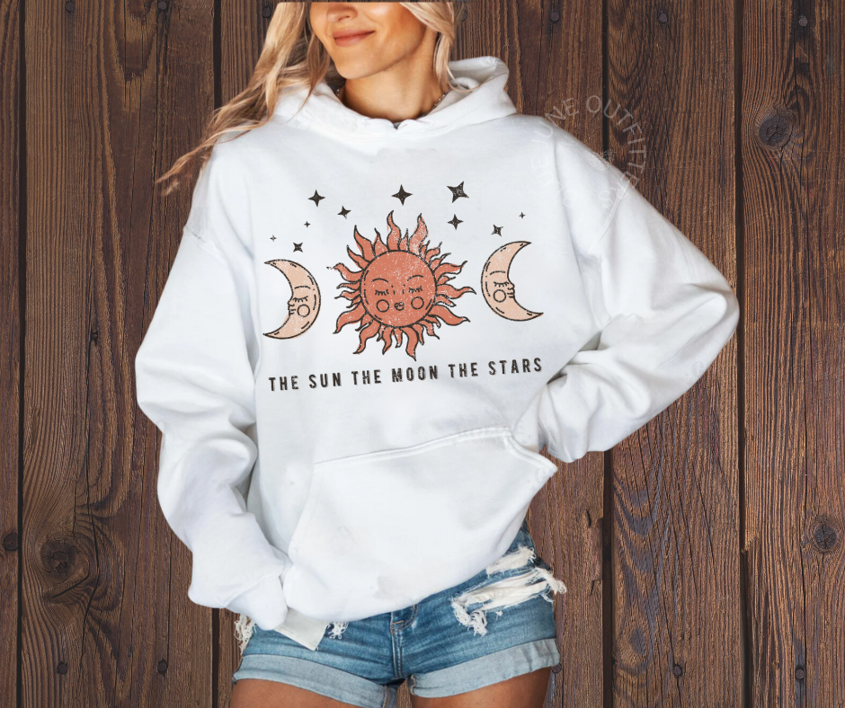 THE SUN THE MOON THE STARS | BOHO CELESTIAL HOODIE