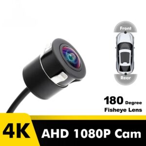 Car Front Rear View Reverse Camera Parking Cam AHD 1080P 180 Degree Wide Angle