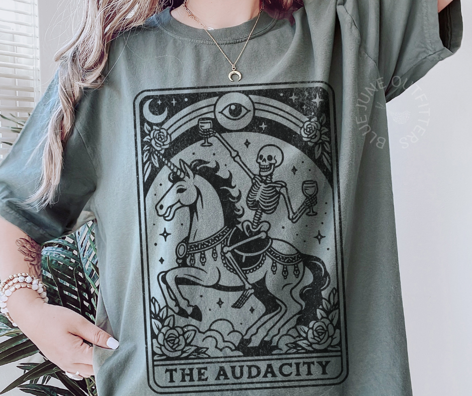 THE AUDACITY TAROT CARD | COMFORT COLORS® TEE - Image 2