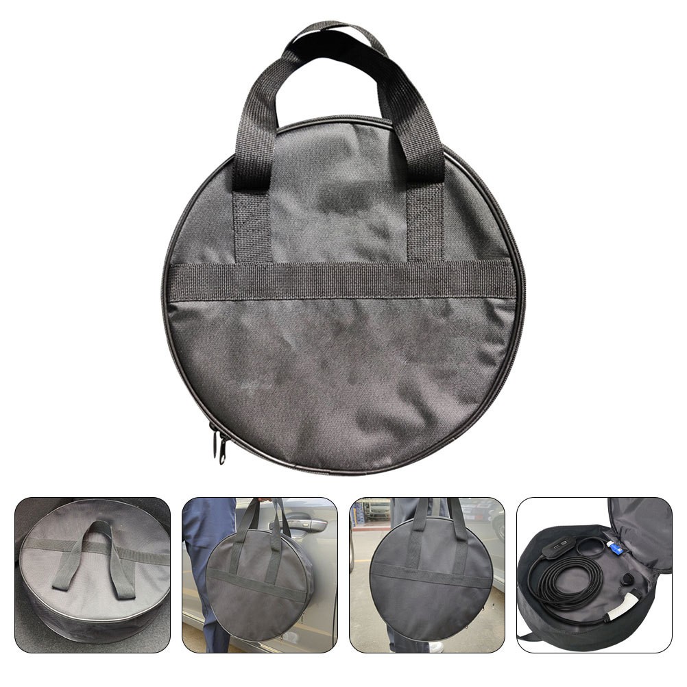Cable Organizer Bag Round Tool Organizer Bag Automotive Tool Bag With Handle - Image 4