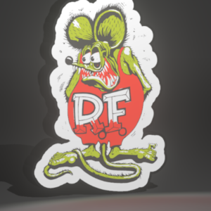 RAT FINK LED LIGHTBOX LED Man Cave Slot car Sign Custom